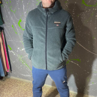 🧥 Napapijri Geographic – Sherpa fleece mikina se zipem